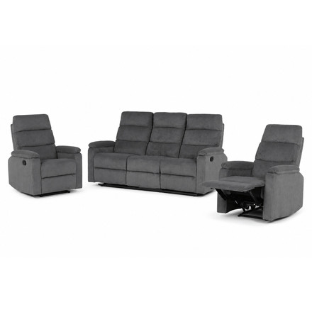 Sedací souprava Autronic polohovací, šedá, manšestrová látka, ASD-C5981 GREY6