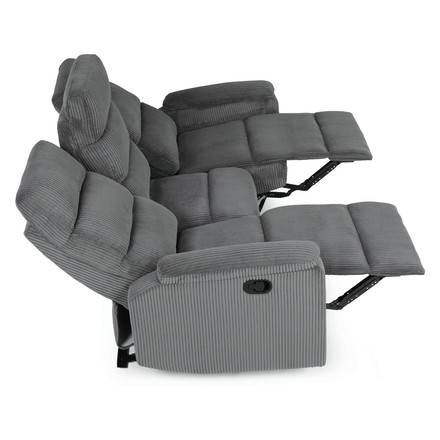 Sedací souprava Autronic polohovací, šedá, manšestrová látka, ASD-C5981 GREY6 (10)