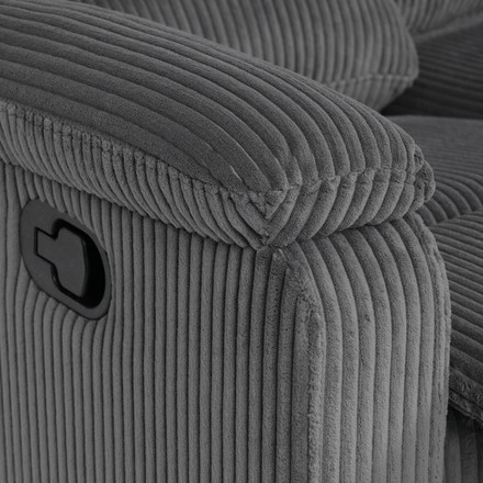 Sedací souprava Autronic polohovací, šedá, manšestrová látka, ASD-C5981 GREY6 (15)