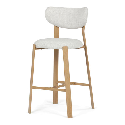 Barová židle Autronic bílá, látka, AUB-L3125 OAK