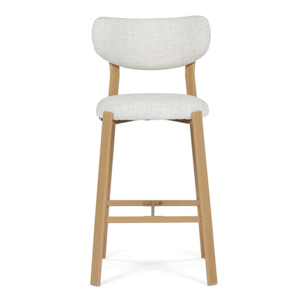 Barová židle Autronic bílá, látka, AUB-L3125 OAK (1)