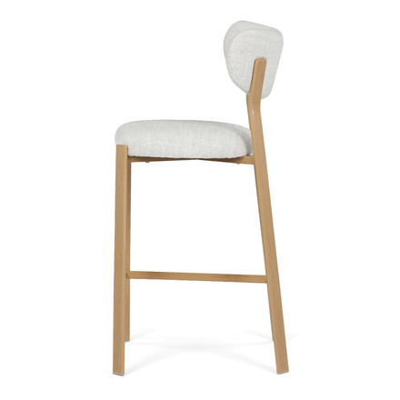 Barová židle Autronic bílá, látka, AUB-L3125 OAK (2)