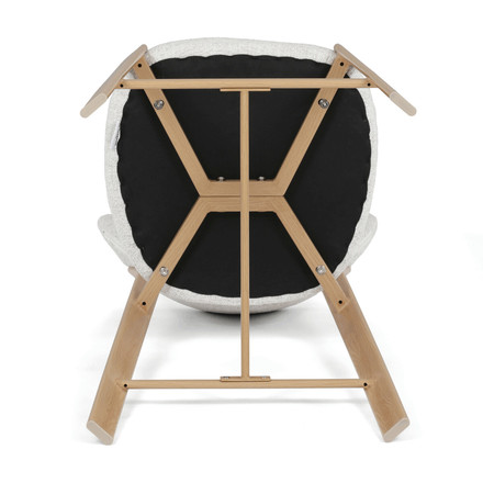 Barová židle Autronic bílá, látka, AUB-L3125 OAK (4)