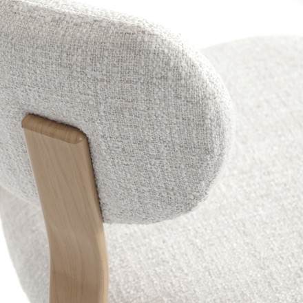 Barová židle Autronic bílá, látka, AUB-L3125 OAK (5)