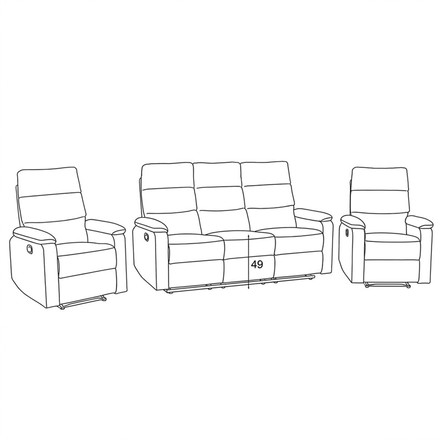 Sedací souprava Autronic polohovací, šedá, látka, ASD-C5980 GREY2 (13)