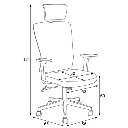 Kancelářská židle Autronic houpací mechanismus, černá látka, KA-W3137 BK (11)