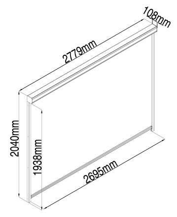 Boční markýza G21 boční markýza 2,8x2 m pro pergolu Austin (1)