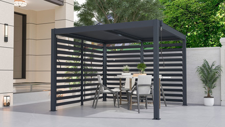 Otočná lamelová stěna G21 otočná lamelová stěna 2,8x2,2 m pro pergolu Austin (4)