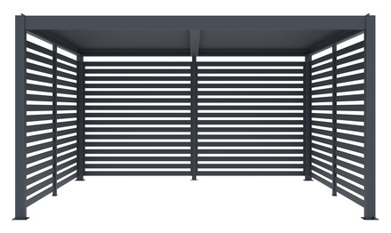 Fixní lamelová stěna G21 fixní lamelová stěna 3,7x2,2 m pro pergolu Austin (3)