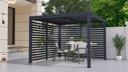 Fixní lamelová stěna G21 fixní lamelová stěna 2,8x2,2 m pro pergolu Austin (4)