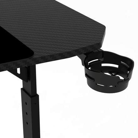 Pevný herní stůl Autronic 120x60cm, výběr výšky, melamin, carbon, LT-H1112 BK (9)