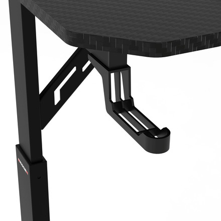 Pevný herní stůl Autronic 120x60cm, výběr výšky, melamin, carbon, LT-H1112 BK (10)