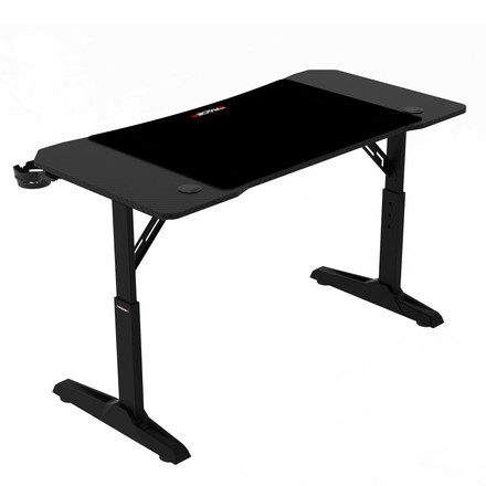Pevný herní stůl Autronic 120x60cm, výběr výšky, melamin, carbon, LT-H1112 BK (3)