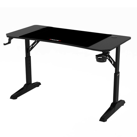 Pevný herní stůl Autronic 120x60cm, výběr výšky, melamin, carbon, LT-H1112 BK (7)