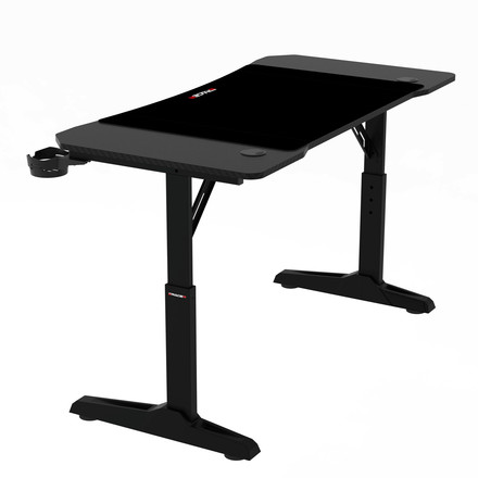 Pevný herní stůl Autronic 120x60cm, výběr výšky, melamin, carbon, LT-H1112 BK (8)