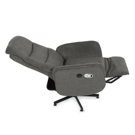 Polohovací křeslo Autronic elektrické zabudované ovládání, šedá, látka, TV-C5479 GREY2 (13)