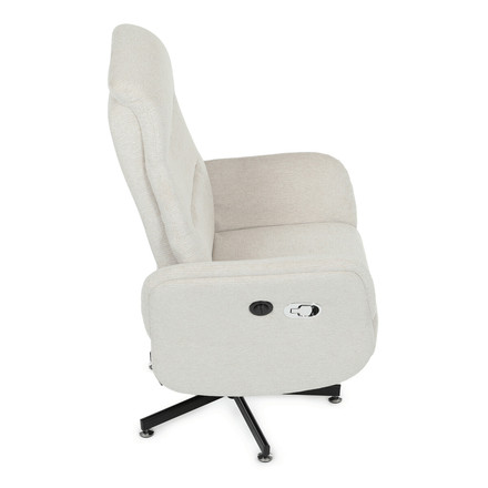 Polohovací křeslo Autronic elektrické zabudované ovládání, krémová, látka, TV-C5479 CRM2 (12)