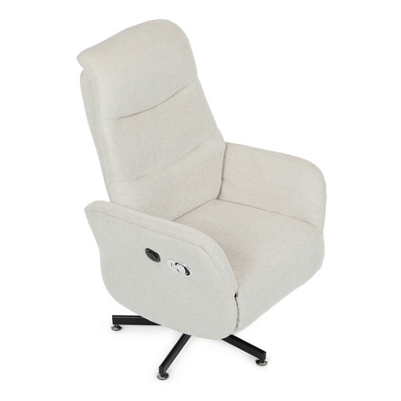 Polohovací křeslo Autronic elektrické zabudované ovládání, krémová, látka, TV-C5479 CRM2 (14)