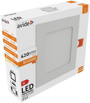 Zápustné svítidlo Avide 9571210 12x12, 6W, 420lm, 4000K