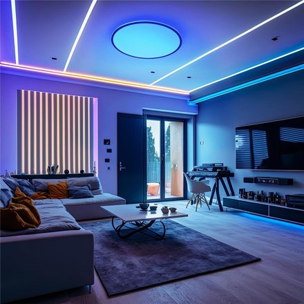 Stropní svítidlo Avide 9572060 LUCCY, d49cm, 44W, 4600lm, RGB+W, DO (4)