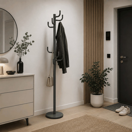 Věšák Autronic kov, šedá, 80609-06 GREY (1)