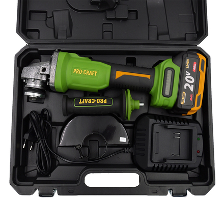 Aku úhlová bruska Procraft PWA220 + 10x řezný kotouč CD125x1.0 (4)