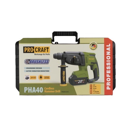 Aku vrtací kladivo Procraft PHA40 SDS Plus (18)