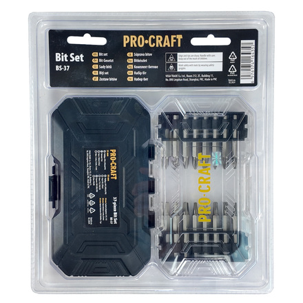 Aku vrtací šroubovák Procraft PA18LiH se sadou bitů BS-37 (17)