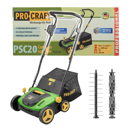 Aku vertikutátor Procraft PSC20 (bez baterie a nabíječky)