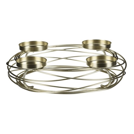 Svícen kovový Autronic adventní, barva zlatá JS454-GOLD