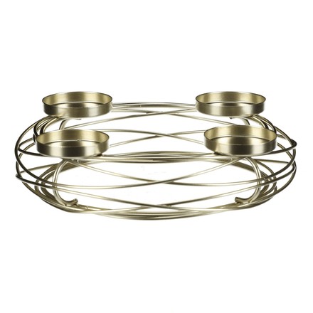 Svícen kovový Autronic adventní, barva zlatá JS454-GOLD (2)