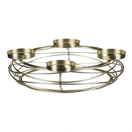 Svícen kovový Autronic adventní, barva zlatá JS454-GOLD (5)