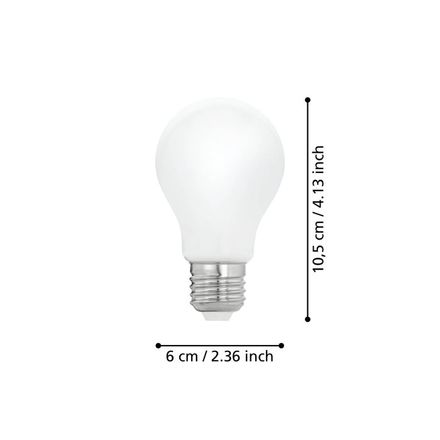 LED žárovka Eglo 110035 LM-E27-LED A60 11,2W 2700K OPAL (2)