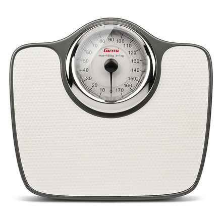 Osobní váha Girmi BP5601 Incanto, mechanická, maximální nosnost 180 kg, dělení stupnice 1 kg, prostiskluzová nášlapná plocha