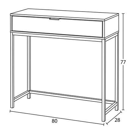 Odkládací stolek Autronic 80x28x77cm, mdf, divoký dub, CT-G1077 OAK (12)