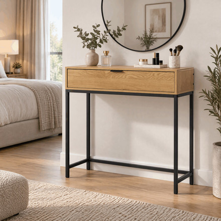 Odkládací stolek Autronic 80x28x77cm, mdf, divoký dub, CT-G1077 OAK (1)