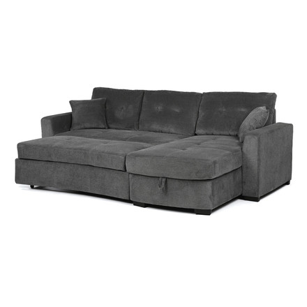 Rohová sedací souprava Autronic šedá látka, ASB-C3990 GREY2 (8)