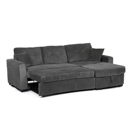 Rohová sedací souprava Autronic šedá látka, ASB-C3990 GREY2 (1)