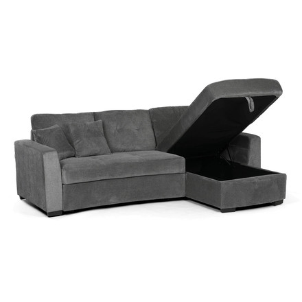 Rohová sedací souprava Autronic šedá látka, ASB-C3990 GREY2 (2)