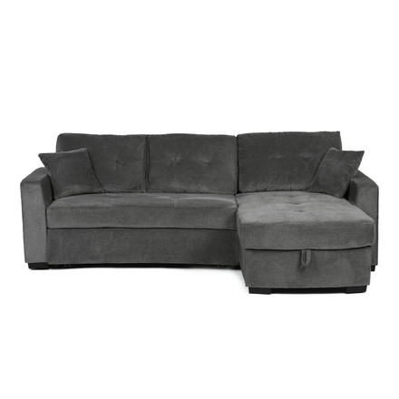 Rohová sedací souprava Autronic šedá látka, ASB-C3990 GREY2 (4)