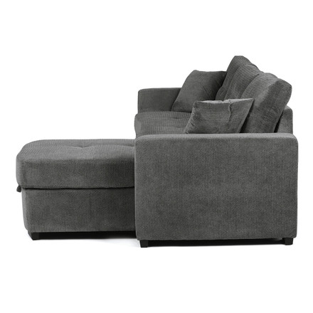 Rohová sedací souprava Autronic šedá látka, ASB-C3990 GREY2 (5)
