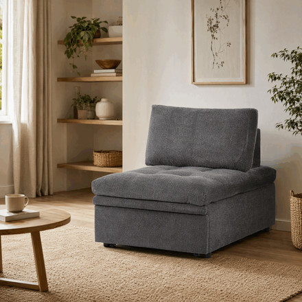 Rozkládací křeslo Autronic šedá, látka, ASB-C3410 GREY2 (1)