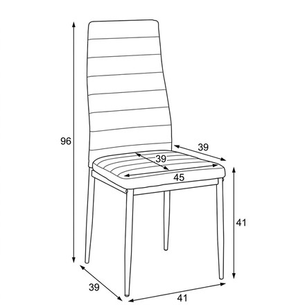 Moderní jídelní židle Autronic černá, látka, DCL-V5031 BK2 (12)
