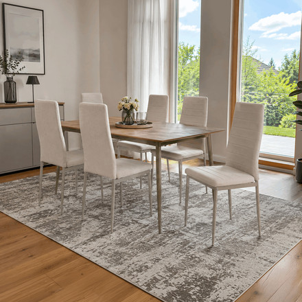 Moderní jídelní židle Autronic béžová, látka, DCL-V5031 BG2 (1)