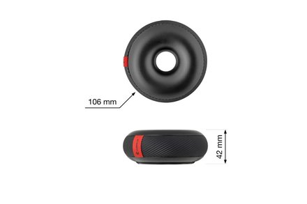 Zarážka dveřní Walteco W5719 DOORNUT 106 x 42 mm, 0,83 kg matná černá (3)