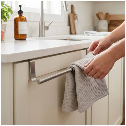 Věšák na utěrky na kuchyňskou linku Berlingerhaus BH-8820 23 - 40 cm nerez (2)