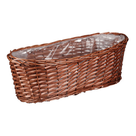 Truhlík proutěný Autronic oválný, hnědý, cena za sadu 2 ks (PD181 BR) (1)