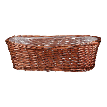 Truhlík proutěný Autronic oválný, hnědý, cena za sadu 2 ks (PD181 BR) (2)