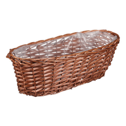 Truhlík proutěný Autronic oválný, hnědý, cena za sadu 2 ks (PD181 BR) (4)