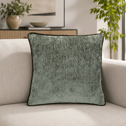 Polštář s výplní Autronic zelený s lemováním, 100% polyester, 50 x 50 cm (POL1241) (1)
